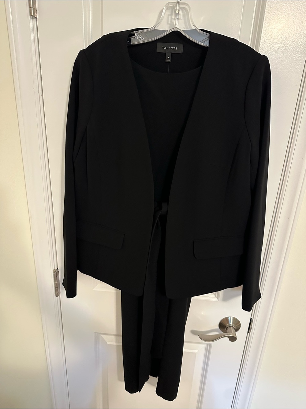 NWT Talbots Black Suit Set Size 8 Blazer & Sheath Dress Career Workwear